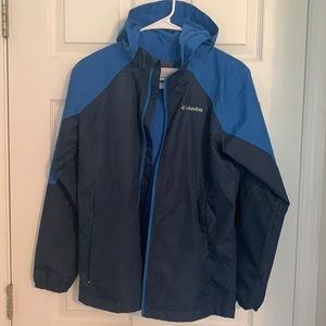 Boys L 14/16 Columbia lightweight fleece lined jacket with hood